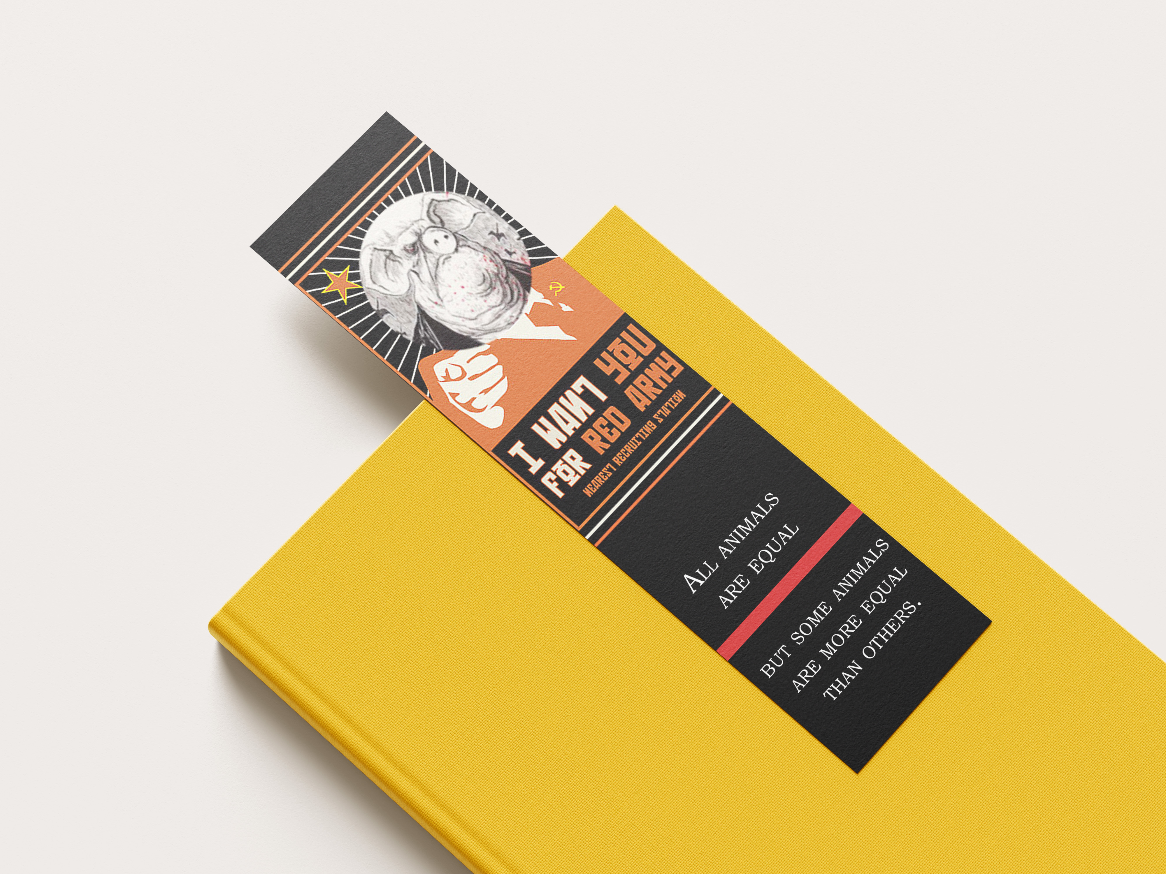 Animal Farm bookmark mockup