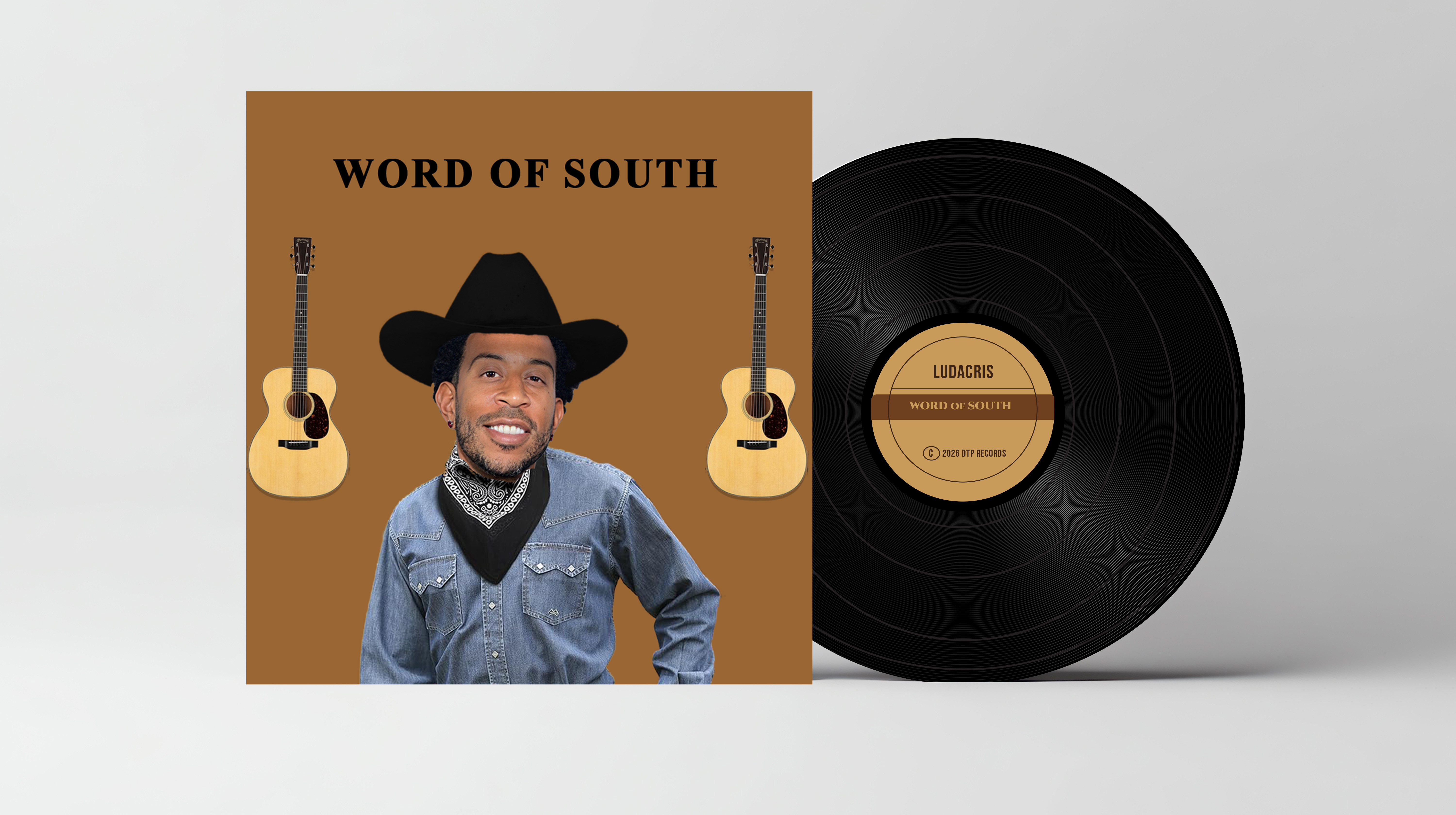 Country vinyl mockup